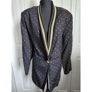Vintage Black and Gold Blazer